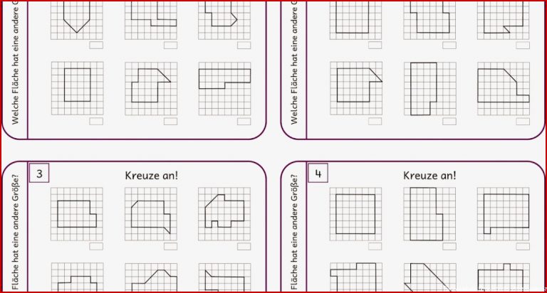 Lernstübchen Flächeninhalt Vergleichen 2