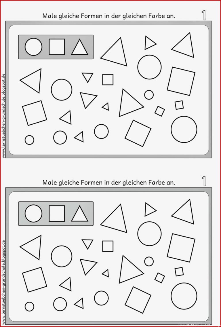 Lernstübchen gleiche Formen gleich anmalen 3