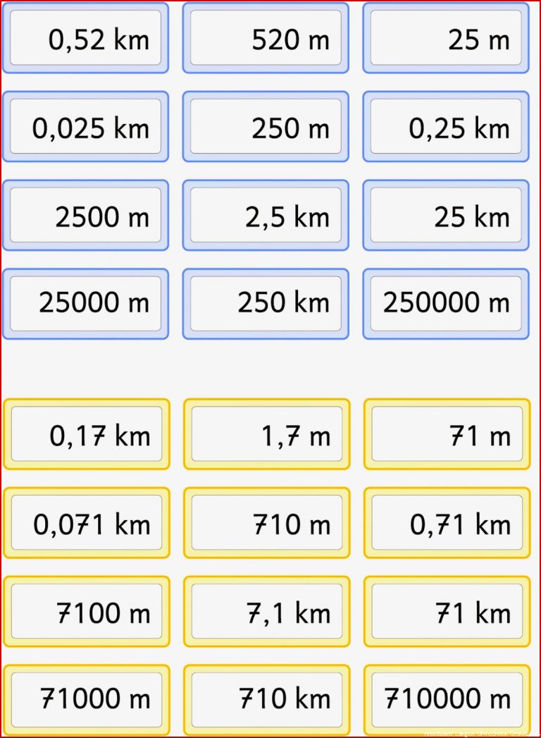 Lernstübchen Größenbereich Messen sortierkärtchen