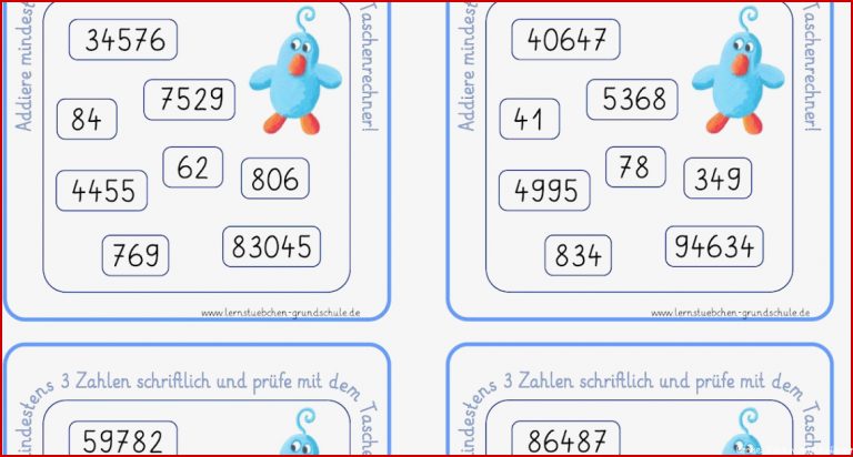 Lernstübchen große Zahlen ad ren