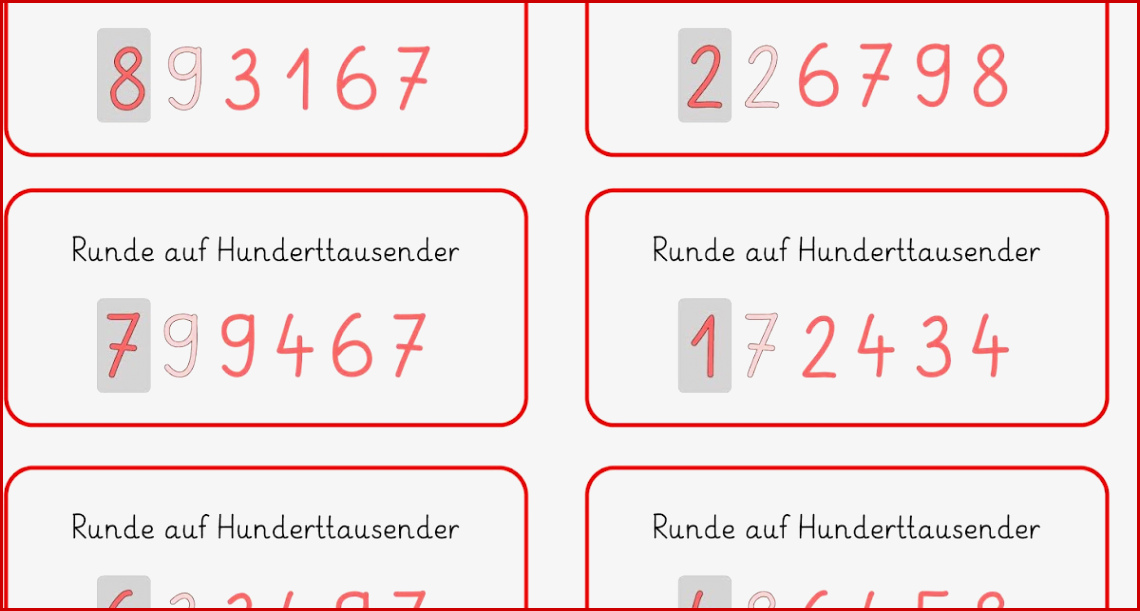 Lernstübchen Große Zahlen Runden