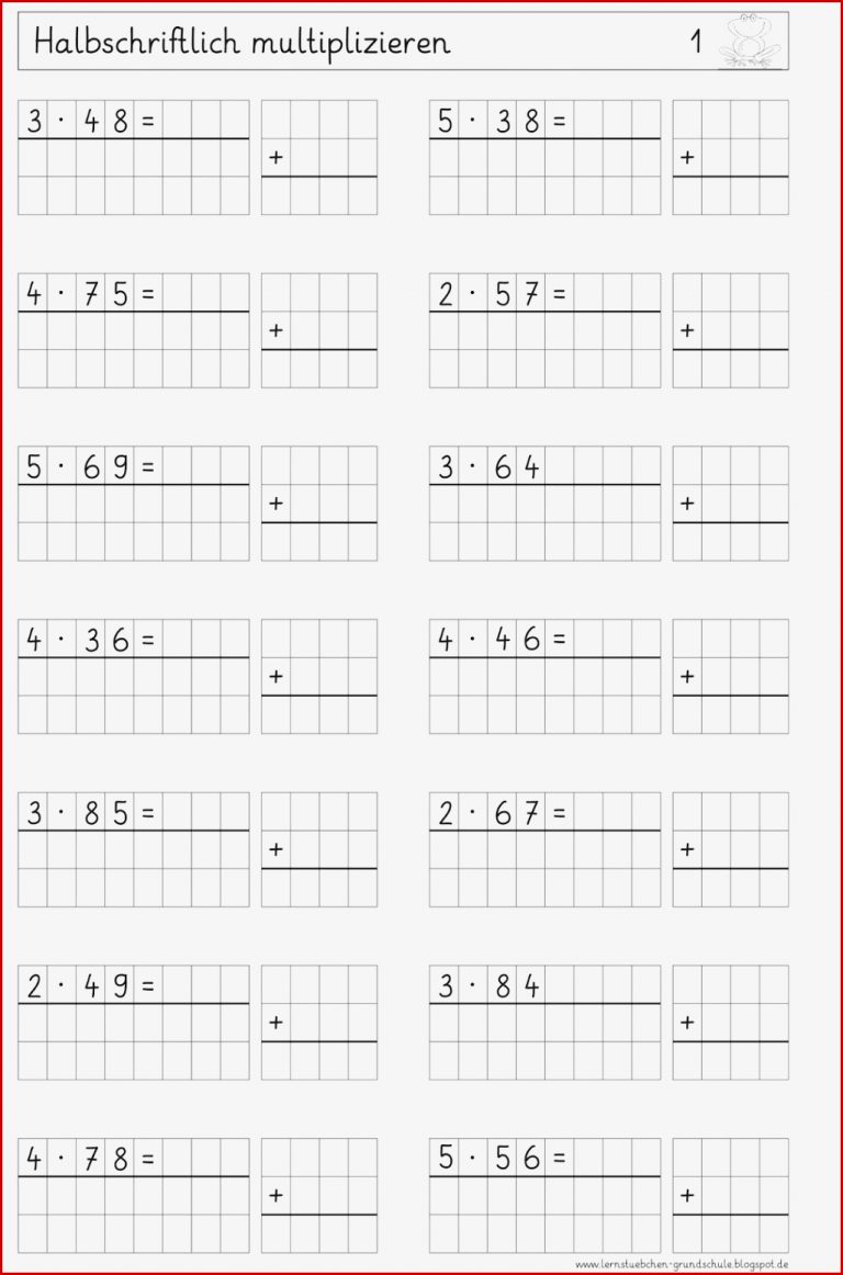 Lernstübchen halbschriftlich multiplizieren 2