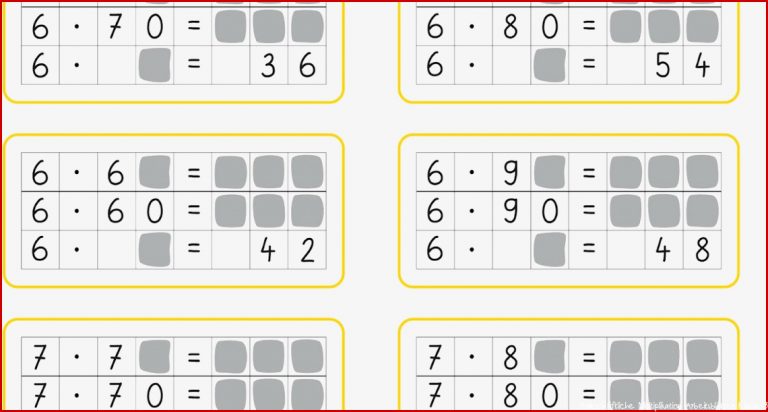 Lernstübchen Halbschriftlich Multiplizieren 3