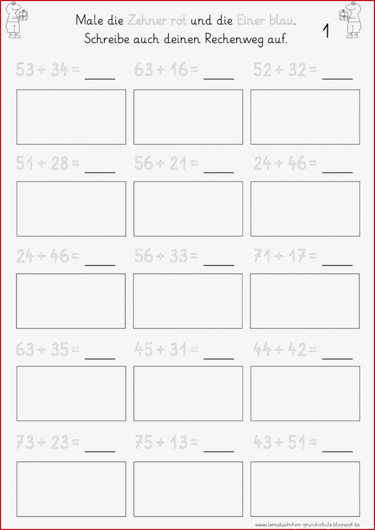 Lernstübchen Immer Noch Addition Ohne Zehnerübergang