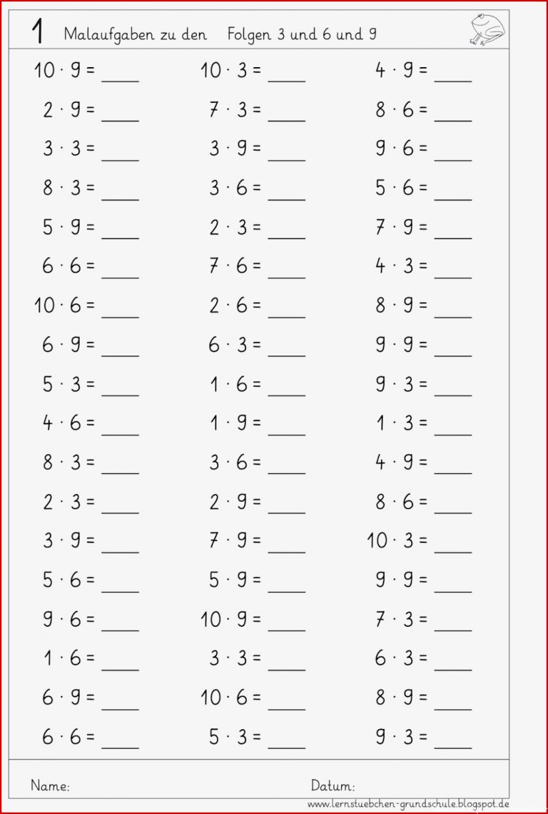 Lernstübchen Ma 2 Einmaleins Kopfrechnen