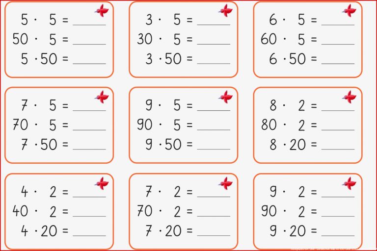 Lernstübchen Multiplizieren Mit Zehnerzahlen