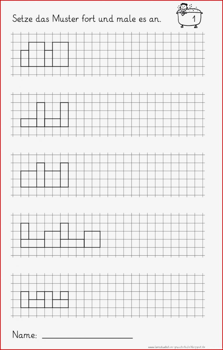 Lernstübchen Muster fortsetzen Und Anmalen