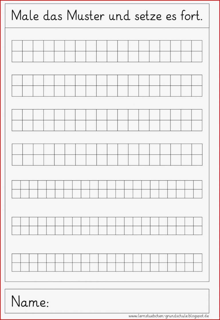 Lernstübchen Muster Malen Und fortsetzen