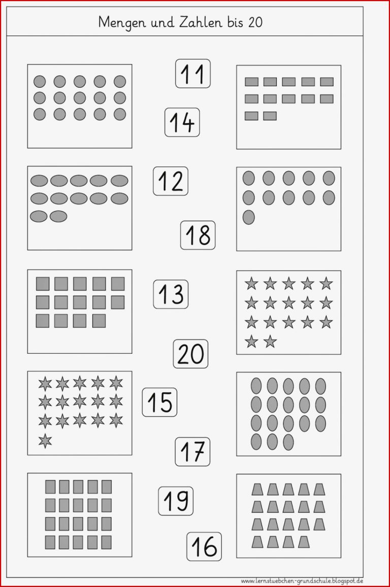 Lernstübchen Nochmal Mengen Und Zahlen