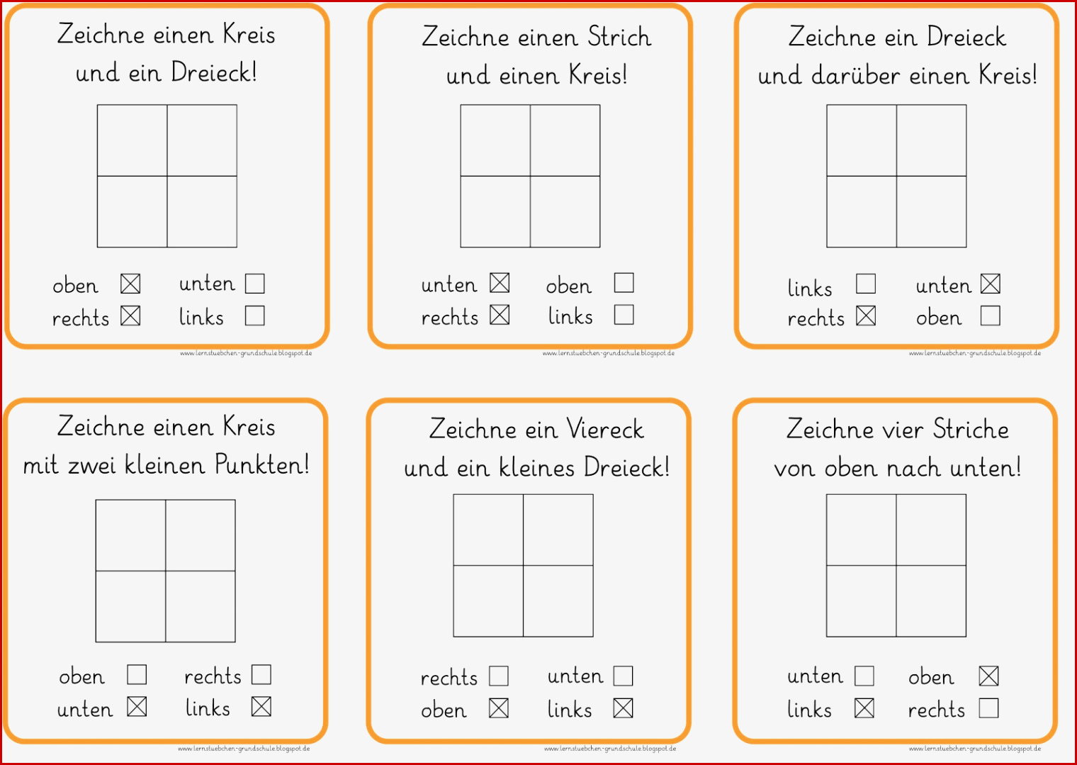 Lernstübchen Rechts Links Oben Und Unten 2