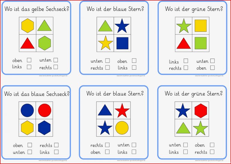 Lernstübchen Rechts Links Oben Und Unten