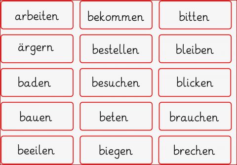 Lernstübchen Regelmäßige Und Unregelmäßig Verben