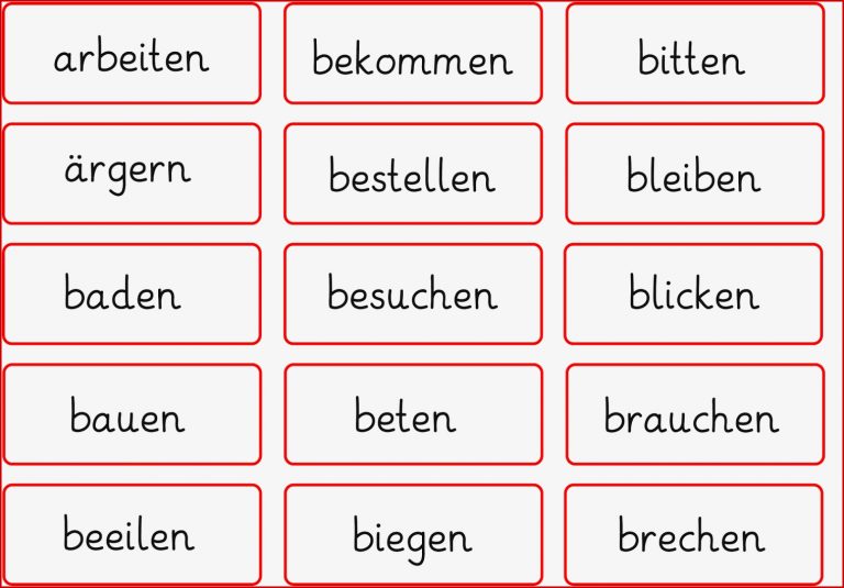 Lernstübchen regelmäßige und unregelmäßig Verben