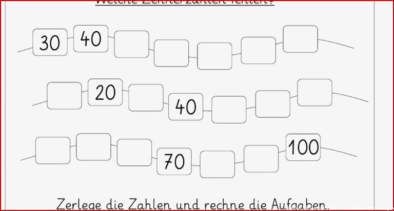 Lernstübchen rund um das Rechnen mit Zehnerzahlen