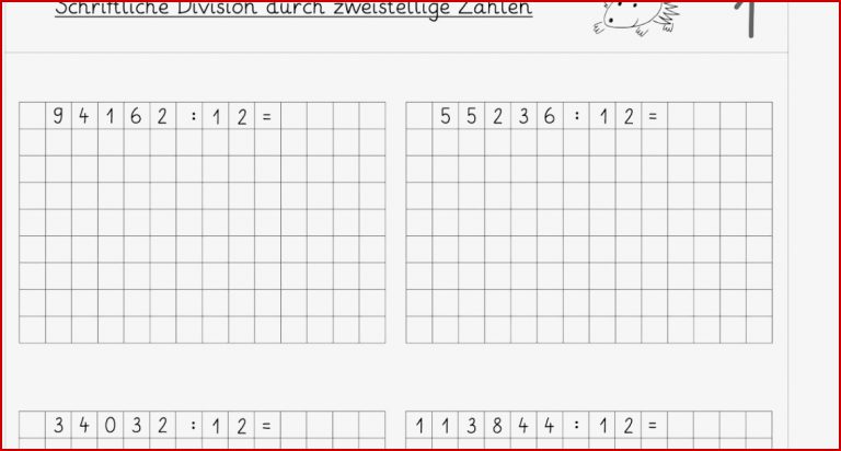Lernstübchen schriftlich divi ren durch eine