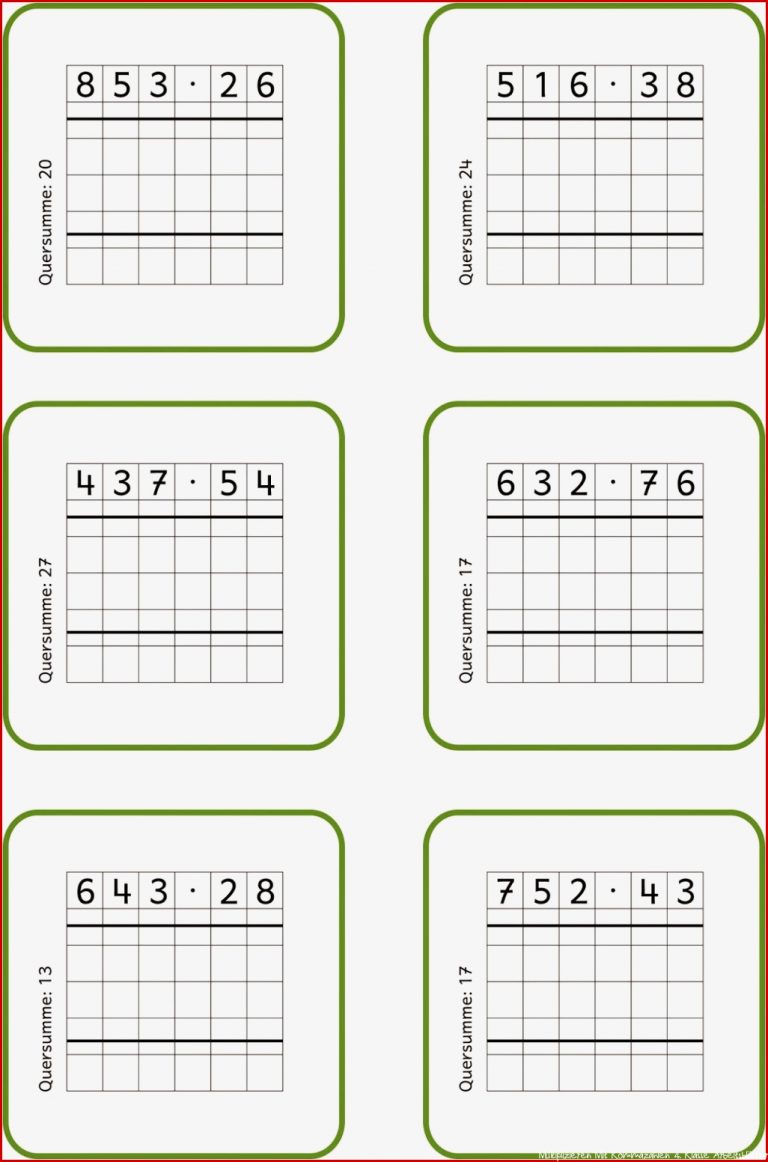 LernstÃ¼bchen: Schriftlich Multiplizieren (1) Schriftlich ...