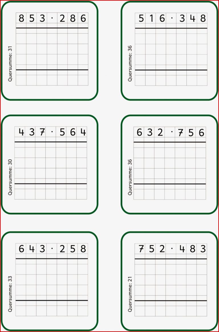 Lernstübchen schriftlich multiplizieren 2