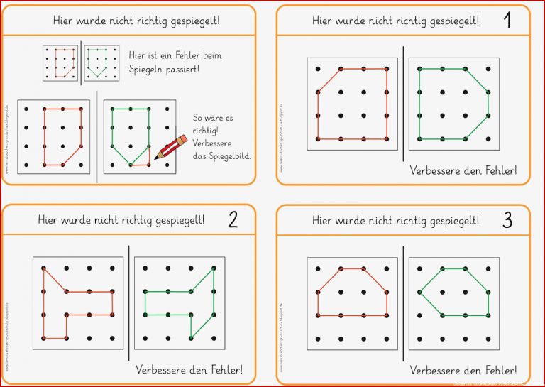 Lernstübchen Spiegeln Am Geobrett Fehler Finden 1