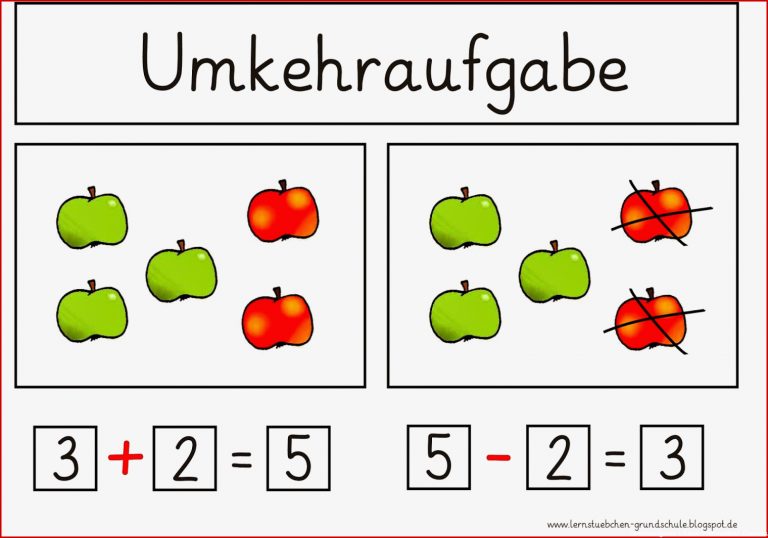 Lernstübchen Umkehraufgaben Merkplakat