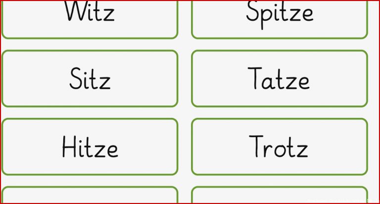 Lernstübchen Wörter Mit Tz Oder Z