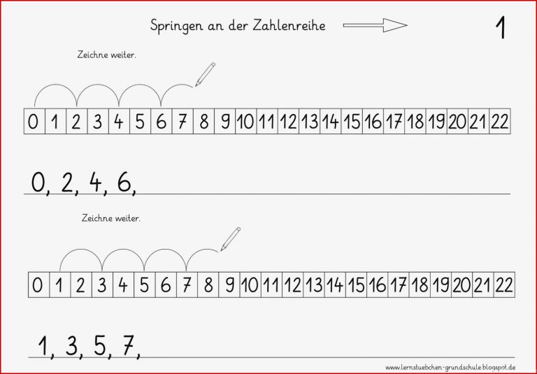 Lernstübchen Zählen in Schritten