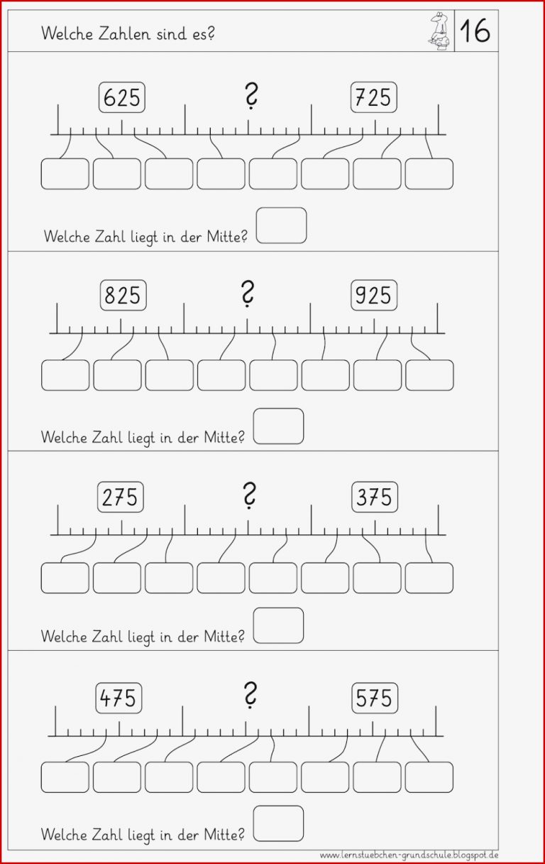 Lernstübchen Zahlen am Zahlenstrahl 10