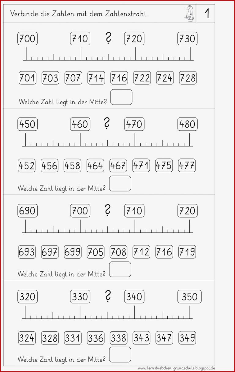 Lernstübchen Zahlen Am Zahlenstrahl 11