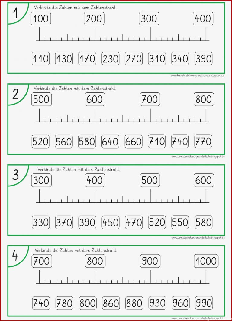 Lernstübchen Zahlen Am Zahlenstrahl 2