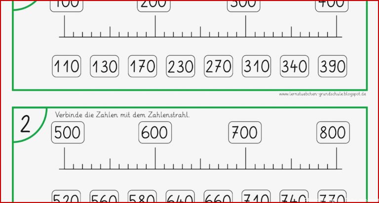 Lernstübchen Zahlen Am Zahlenstrahl 2