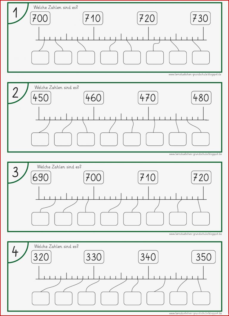 Lernstübchen Zahlen Am Zahlenstrahl 3