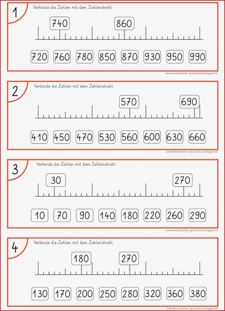 Lernstübchen Zahlen am Zahlenstrahl 6