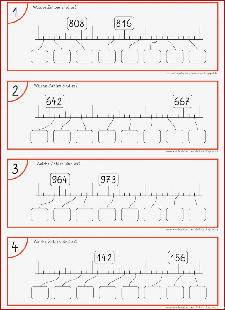 Lernstübchen Zahlen Am Zahlenstrahl 7