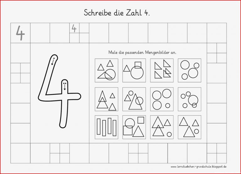 Lernstübchen Zahlen schreiben Mengen erkennen