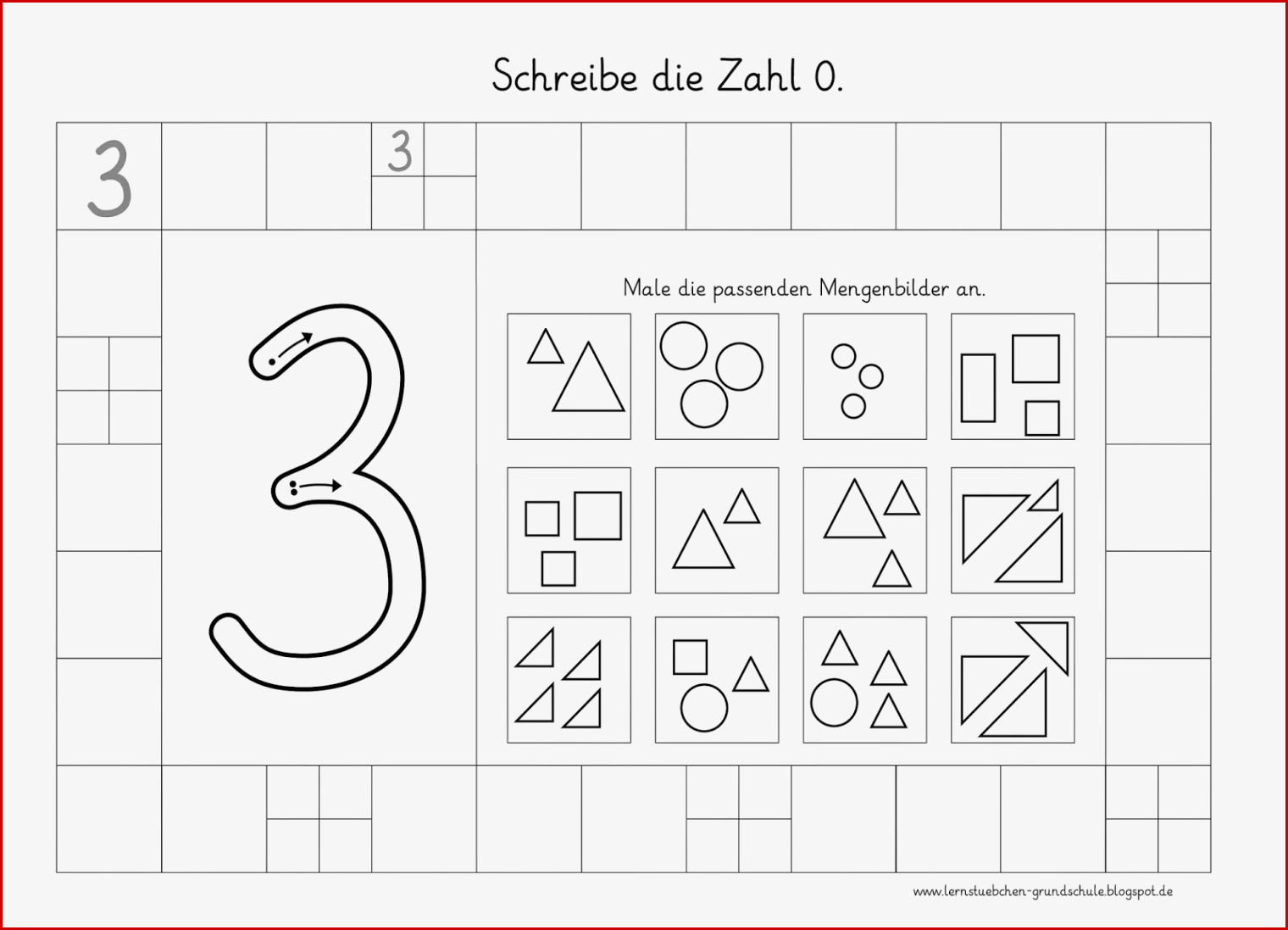Lernstübchen Zahlen Schreiben Mengen Erkennen