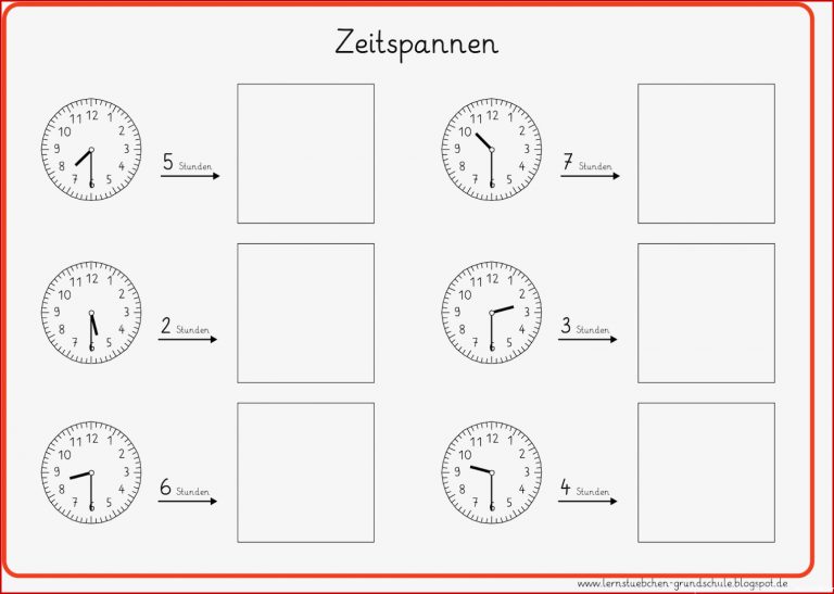 Lernstübchen Zeitspannen Legekarten 2