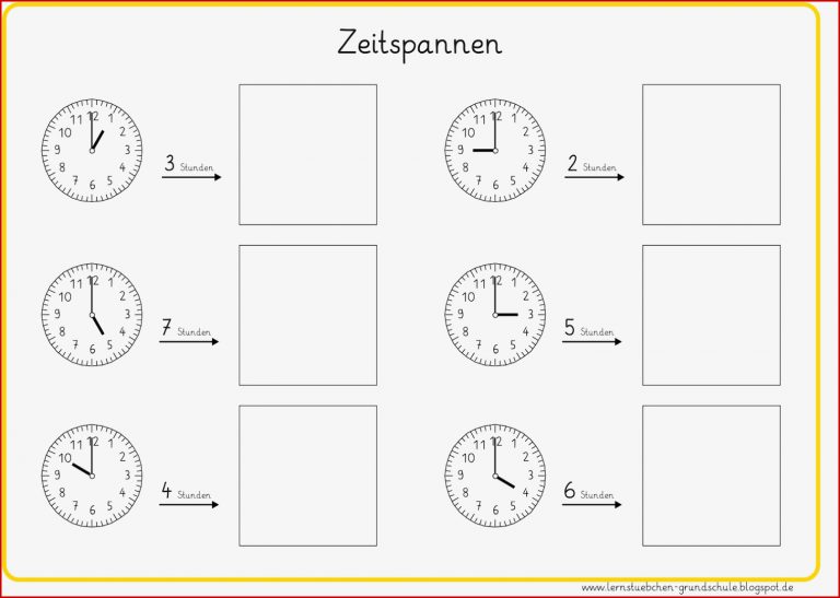 Lernstübchen Zeitspannen Legekarten