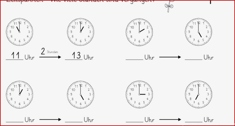 Lernstübchen Zeitspannen volle Stunden