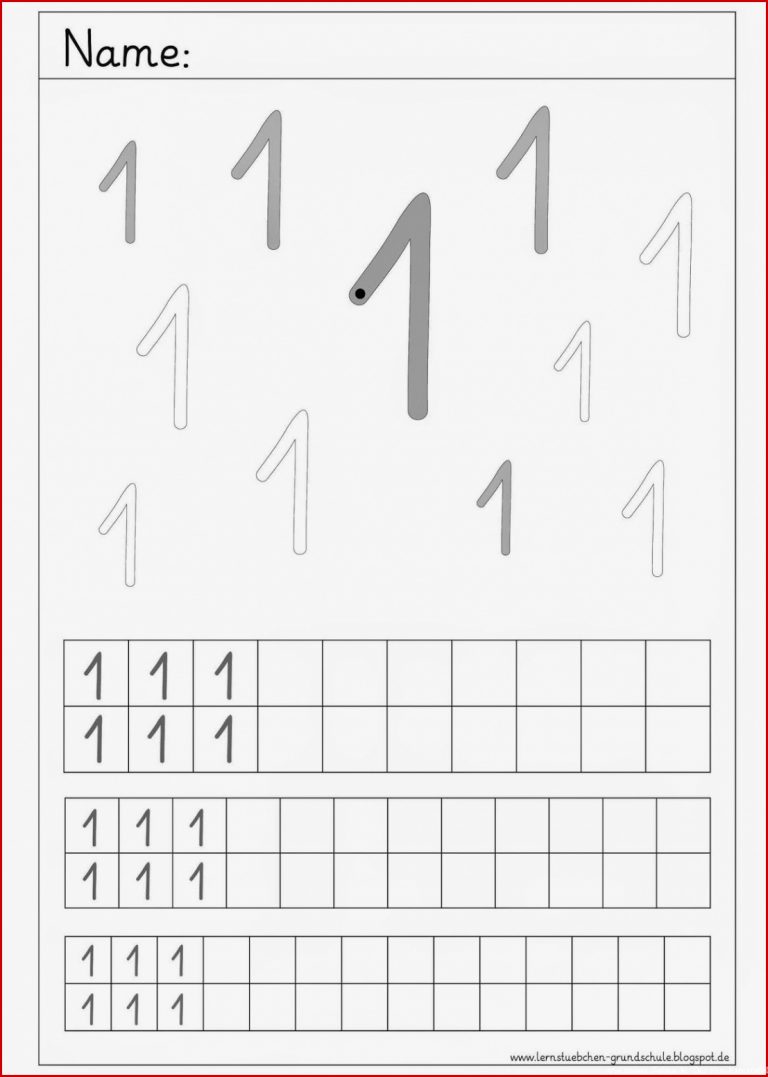 Lernstübchen Ziffern Schreiben Von 1 Bis 3