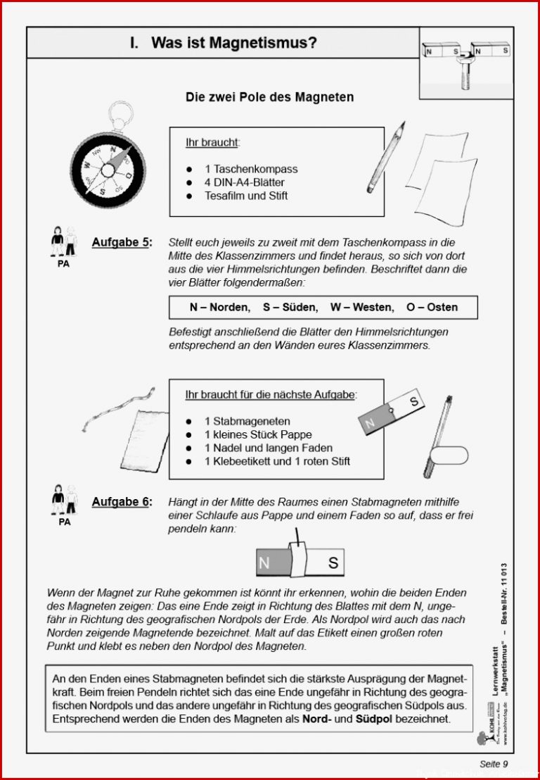 Lernwerkstatt Magnetismus ab 9 J 72 S