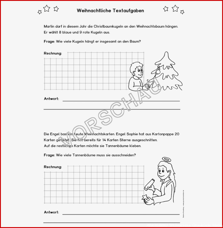 Lernwerkstatt zu Weihnachten für Grundschule