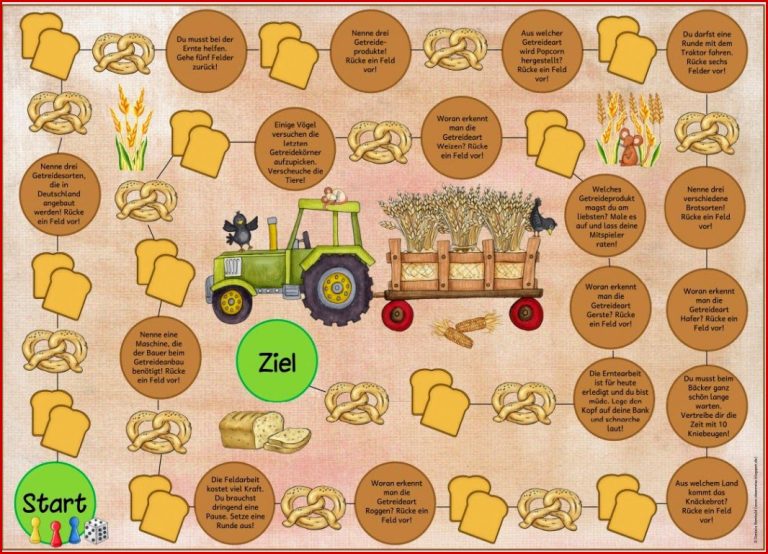 Lese Spielfeld Zum thema "vom Getreide Zum Brot