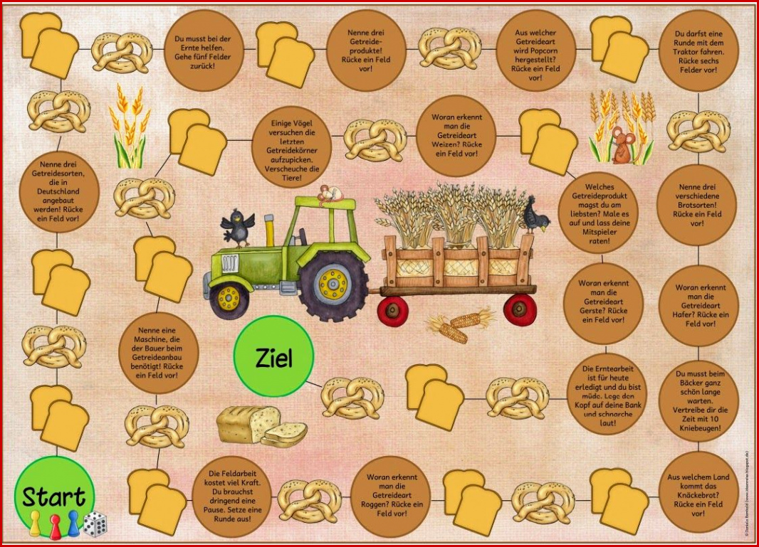 Lese Spielfeld Zum thema "vom Getreide Zum Brot