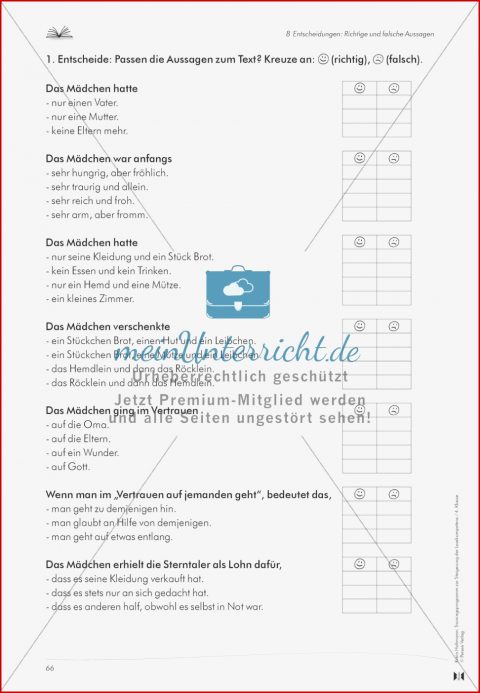 Lesekompetenz Aufbauen Richtige Aussagen Erkennen Till