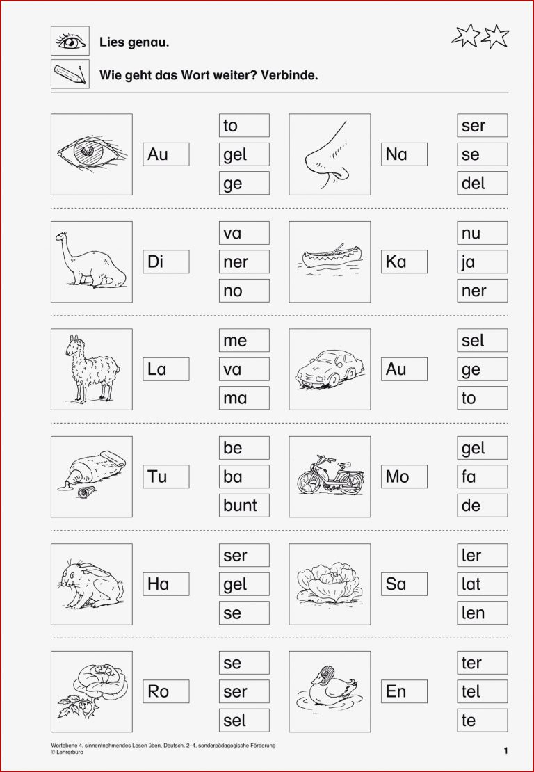 Lesen üben Unterricht lesen Lesen lernen 1 klasse