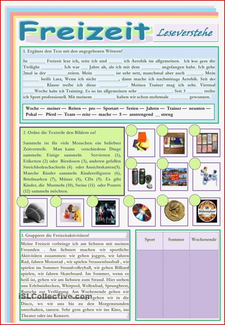 Leseverstehen Deutsch Klasse 8 Arbeitsblätter Worksheets