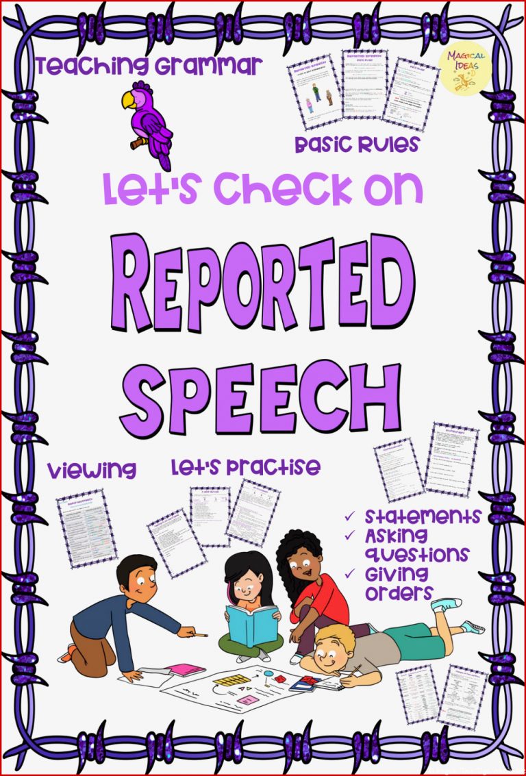 Let S Check On Reported Speech 9 10 Jgst Grammar