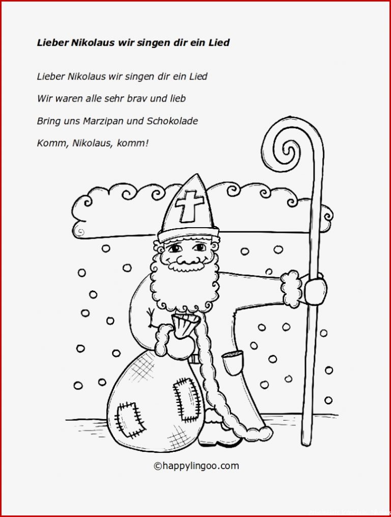 Lieber Nikolaus wir singen dir ein Lied 816×1056