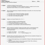 Lineare Funktionen Klassenarbeit Klasse 8 Übungsblatt