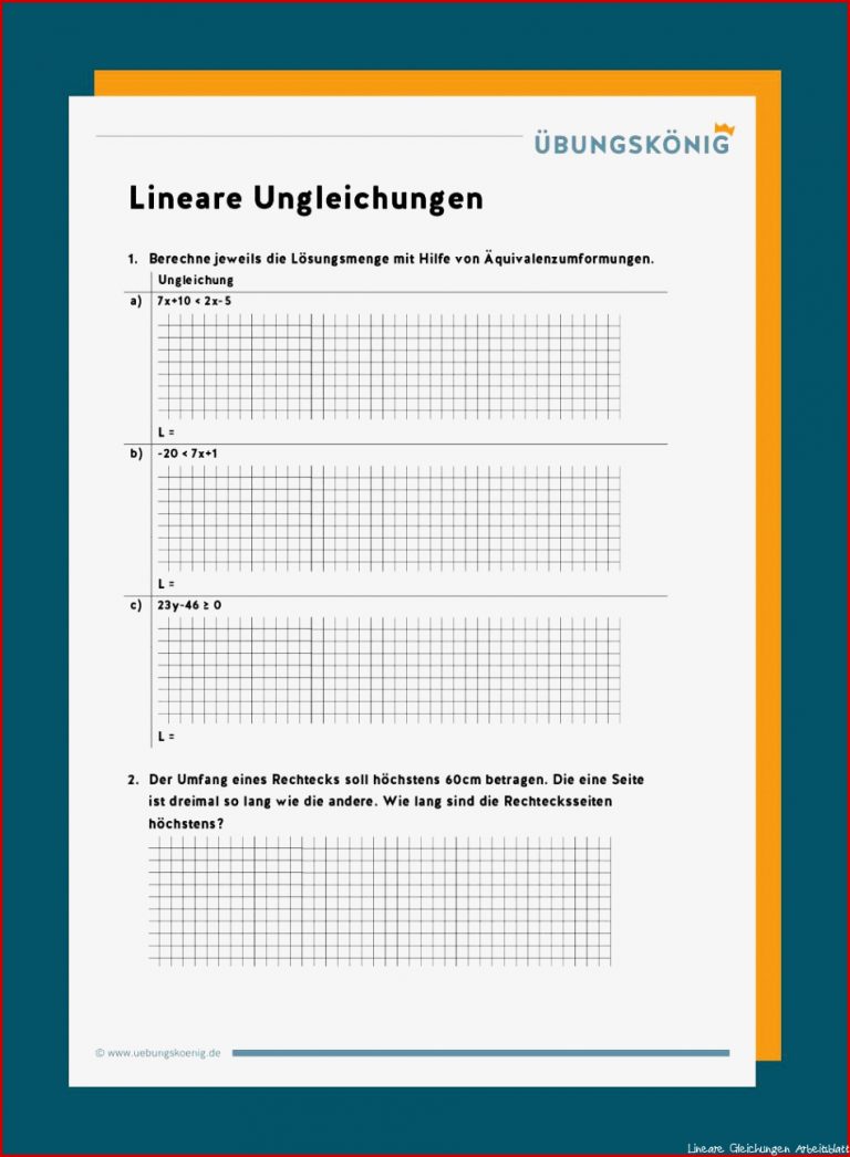 Lineare Ungleichungen