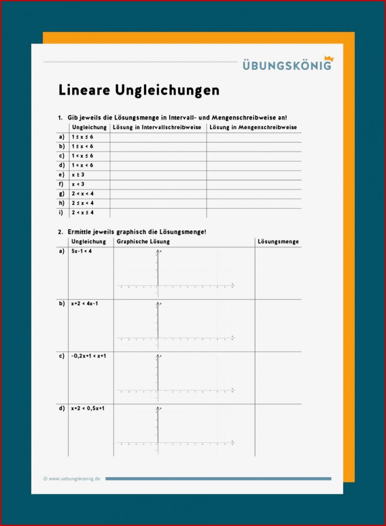 Lineare Ungleichungen